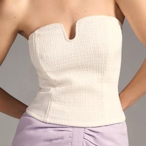 NEW Anthropologie Porridge Yellow Bustier Tube Top - M